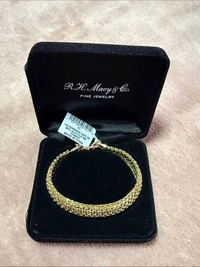 R.H. Macy & Co. Gold Braided Bracelet